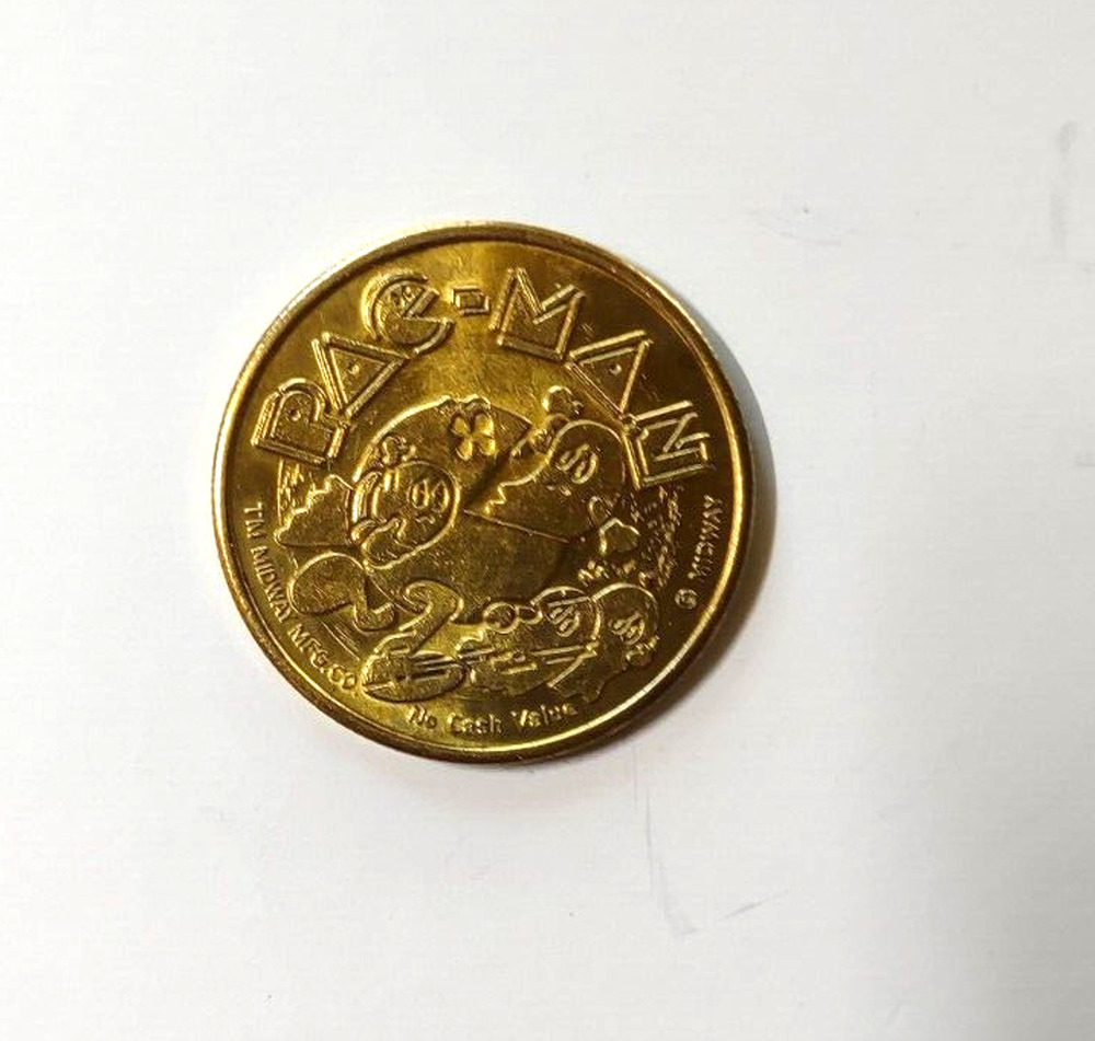 Pac-Man Arcade Game Token 1982 Original Worlds Fair Video Expo Retro Promo